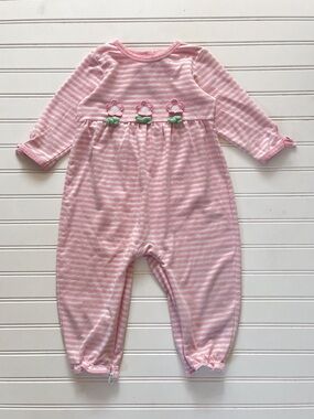 FLORENCE EISEMAN VGUC Floral Appliqué Bubble Romper